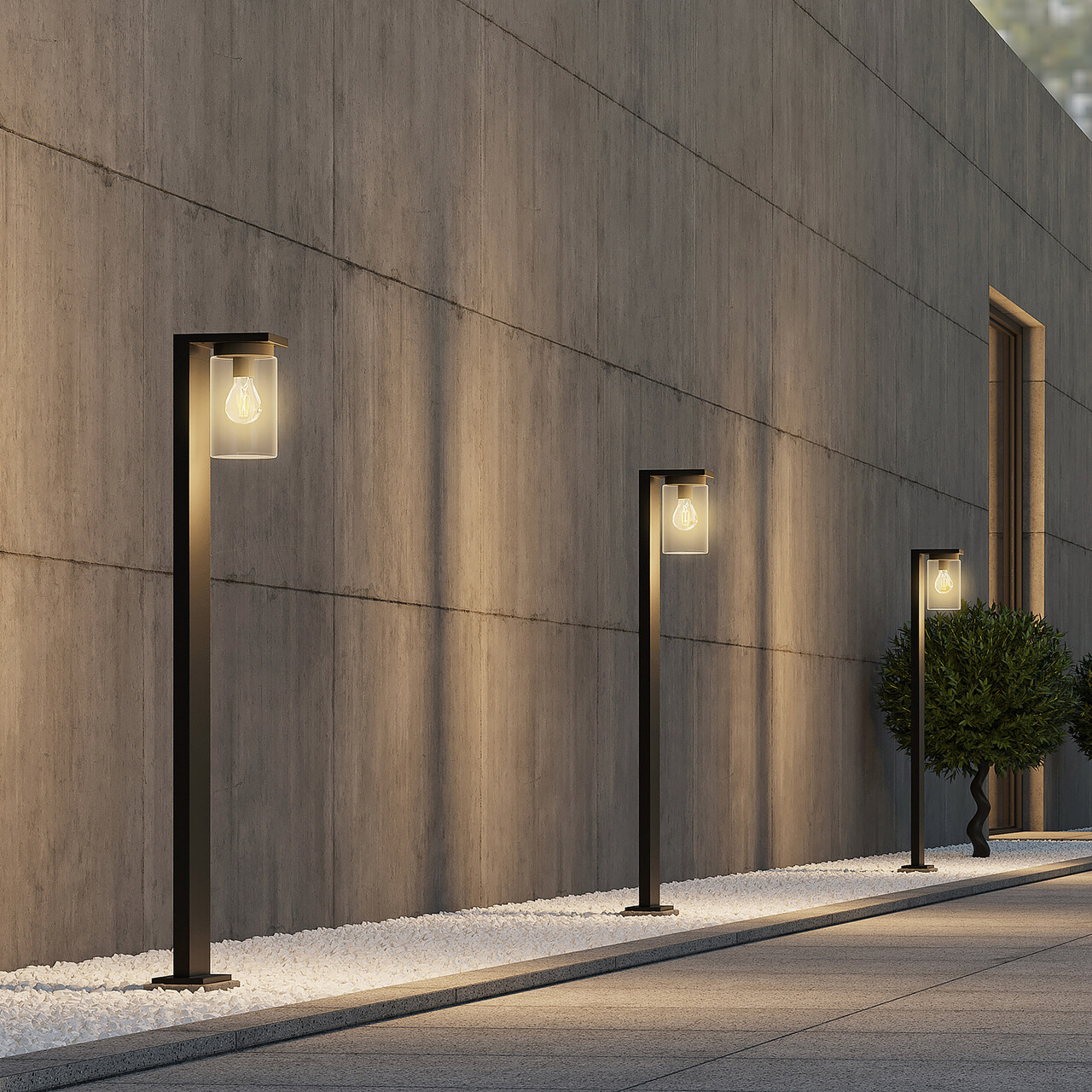 Lampadar de exterior Ardila, TRIO, 16x17x100 cm, 40W, 1x E27, aluminiu, negru mat - imagine 6